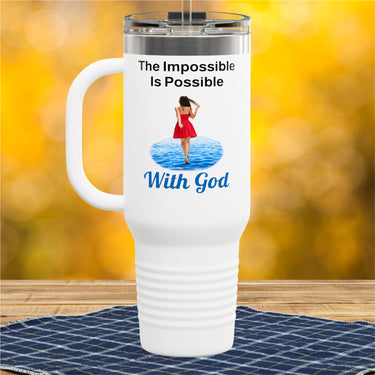 Polar Camel Travel Mug - 40oz Stainless Steel, Walk on Water Woman
